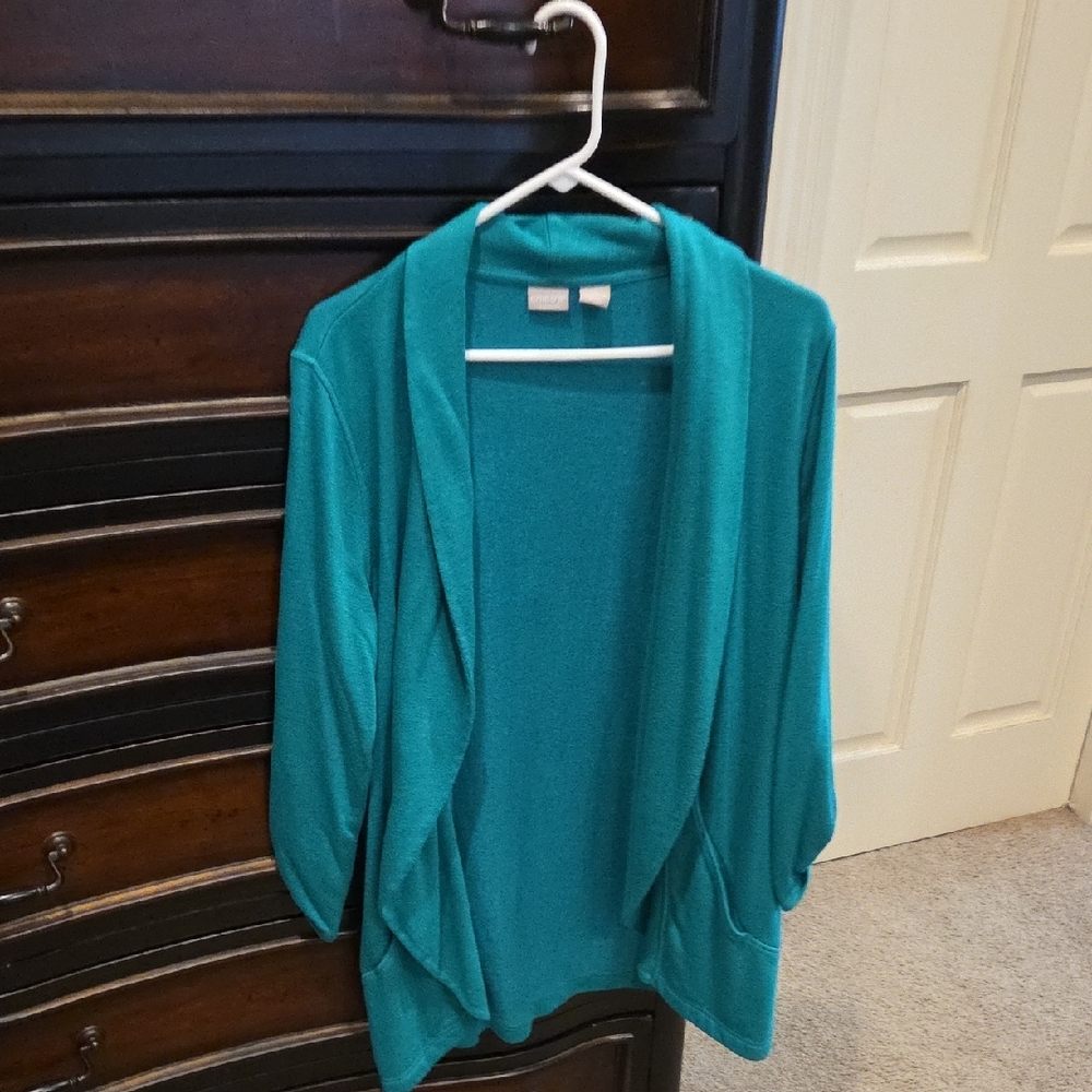 Chico's Vibrant Teal Cardigan
